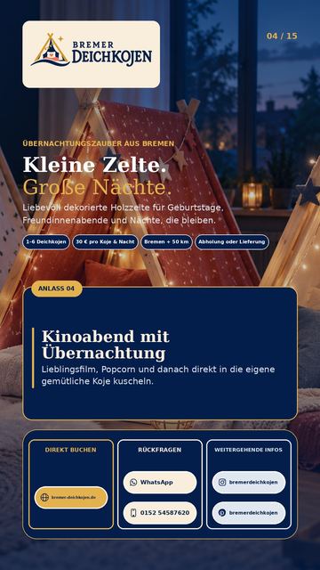 Flyer: Kinoabend mit Übernachtung