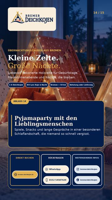 Flyer: Pyjamaparty mit den Lieblingsmenschen