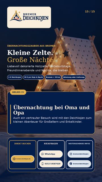 Flyer: Übernachtung bei Oma und Opa